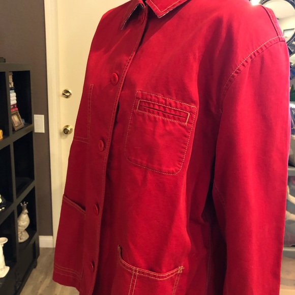 Red cotton jacket. - Picture 2 of 5